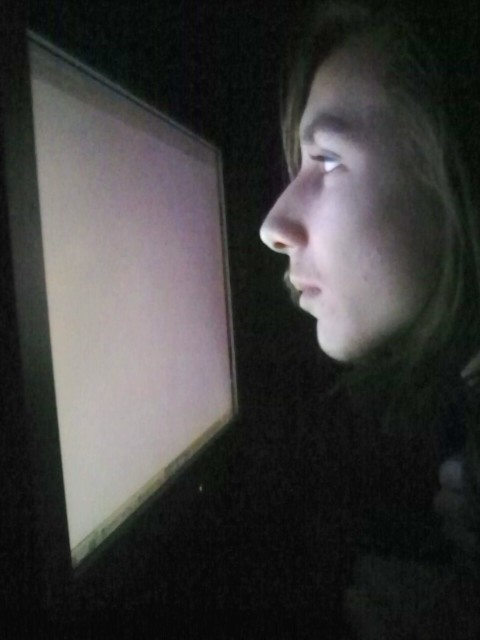 Image of me 4 - looking at a computer screen